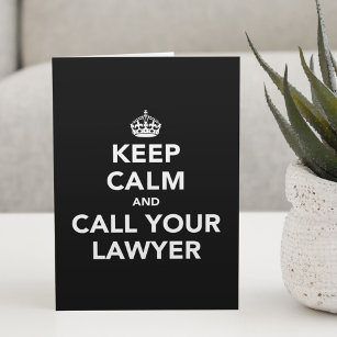 Carte Restez calme et appelez votre avocat