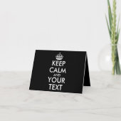 Carte Restez calme et continuez - Créez votre propre (Devant)