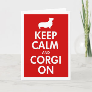 Carte Restez calme et Corgi sur Pembroke