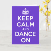 Carte Restez calme et dansez (Fleur jaune)