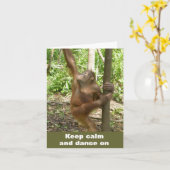 Carte Restez calme et dansez (Fleur jaune)