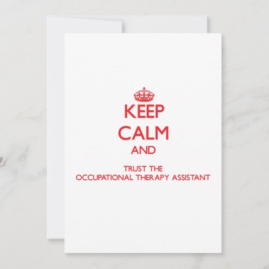 Carte Restez calme et faites confiance à l'assistant en  (Devant)