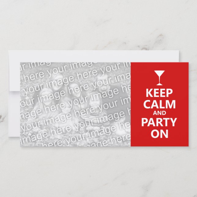 Carte Restez calme et faites la fête (Devant)