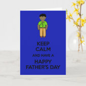 Carte Restez calme et faites une Fête des pères heureuse (Fleur jaune)