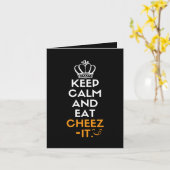 Carte Restez calme et mangez du cheez-it (Fleur jaune)