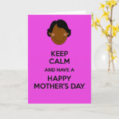 Carte Restez calme et passez une Joyeuse Fête des Mères (Fleur jaune)