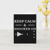 Carte Restez Calme Et Snooker Sur Le Billard Pool Player (Fleur jaune)