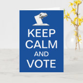 Carte Restez calme et votez 2026 (Fleur jaune)