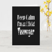 Carte Restez calme, je suis maintenant un adolescent off (Fleur jaune)