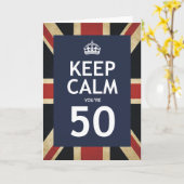 Carte Restez Calme Vous Avez 50 Ans (Fleur jaune)