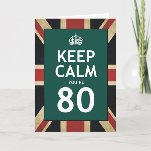 Carte Restez Calme Vous avez 80 ans (Devant)