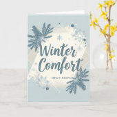 Carte Restez Cozy (Fleur jaune)