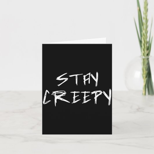 Carte Restez Créatif Emo Goth Halloween Drôle (Devant)