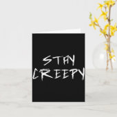 Carte Restez Créatif Emo Goth Halloween Drôle (Fleur jaune)