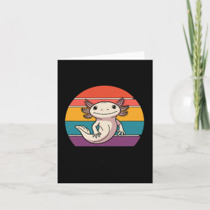 Carte Restez curieux Axolotl Rétro Mignon Amoureux des A