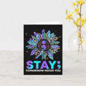 Carte Restez; Demain a besoin de vous Sensibilisation à (Fleur jaune)