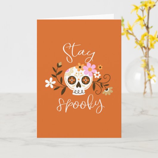 Carte Restez effrayant (Fleur jaune)