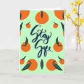 Carte Restez en sécurité (Fleur jaune)