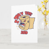 Carte Restez en sécurité 2020 (Fleur jaune)