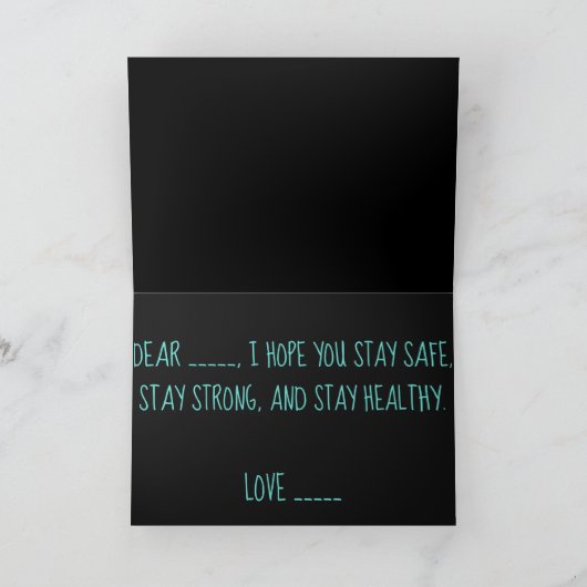 Carte Restez En Sécurité, Restez Fort Et Restez En Santé (Intérieur)