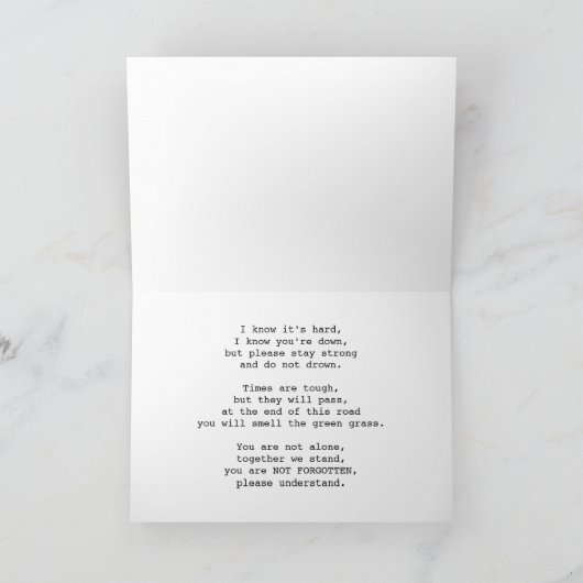 Carte Restez forts - Support (Intérieur)