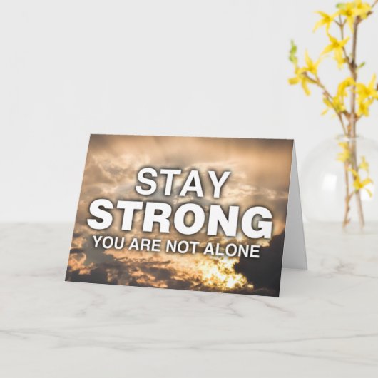 Carte Restez forts - Support (Fleur jaune)