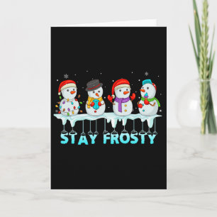 Carte Restez Frosty Fun Noël Cool Bonhomme de neige Femm