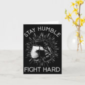 Carte Restez Humble Combat Dur Gants De Boxe De Combat B (Fleur jaune)