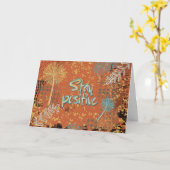 Carte Restez Positive (Fleur jaune)