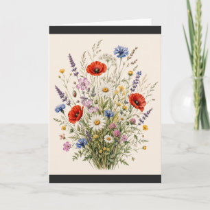 Carte Restez Sauvage   Herbes Sauvages Vintage Design Bo