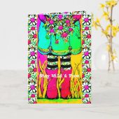 Carte Restez Sauvage & Libre Bottes de pluie et salutati (Fleur jaune)