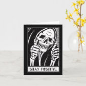 Carte Restez Sticker Sticker Sticker Squelette Positif (Fleur jaune)