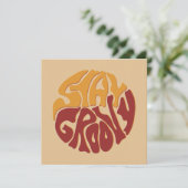 Carte Restez Super avec un peu de rouge et de jaune (Debout devant)