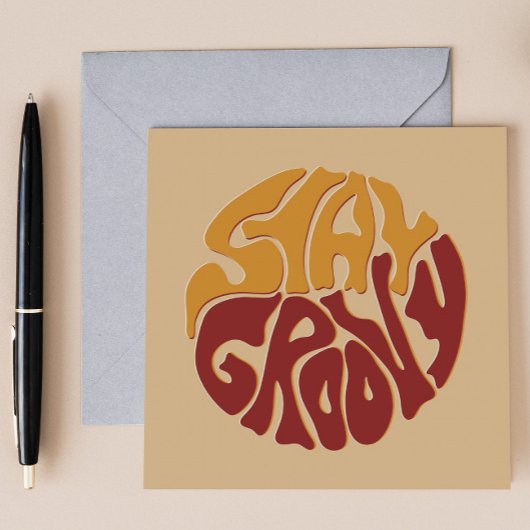 Carte Restez Super avec un peu de rouge et de jaune