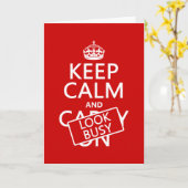 Carte Restez tranquille et regardez occupé (n'importe qu (Fleur jaune)