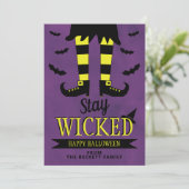 Carte Restez Wicked Halloween (Debout devant)