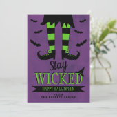 Carte Restez Wicked Halloween (Debout devant)