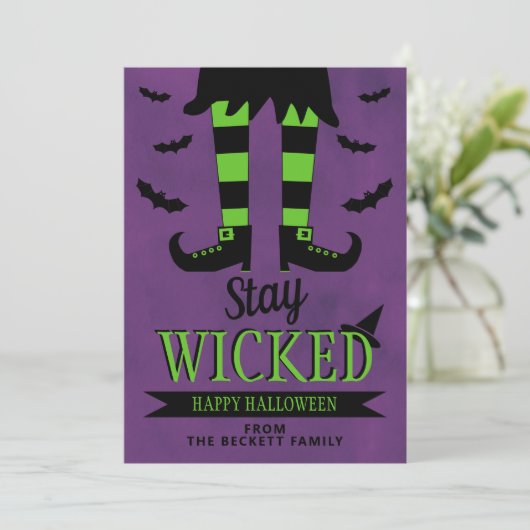 Carte Restez Wicked Halloween (Debout devant)