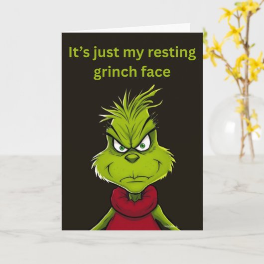 Carte Resting grinch face (Fleur jaune)