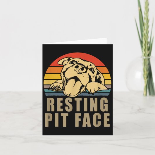 Carte Resting T Face - Tbull Lovers Gift For Men And Wom (Devant)