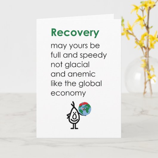Carte Rétablissement - Un poème drôle de rétablissement (Fleur jaune)