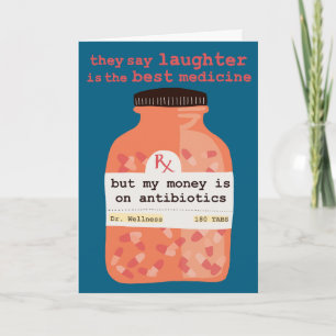 Carte Rétablissez-vous vite Rire vs Antibiotiques PERSON