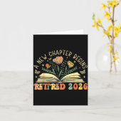 Carte Retired 2026 A New Chapter Begins Retirement Teach (Fleur jaune)