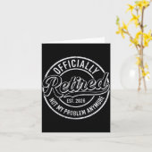 Carte Retired 2026 Funny Retirement For Men Women Humor  (Fleur jaune)