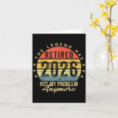 Carte Retired 2026 Not My Problem Anymore Retirement Men (Fleur jaune)