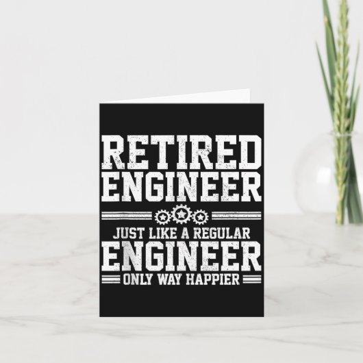 Carte Retired Engineer Engineering Funny Saying Retireme (Devant)
