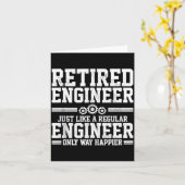 Carte Retired Engineer Engineering Funny Saying Retireme (Fleur jaune)