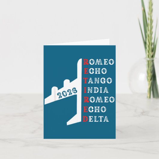 Carte Retired Lot 2026 Phonetic Alphabet Retirement Gift (Devant)