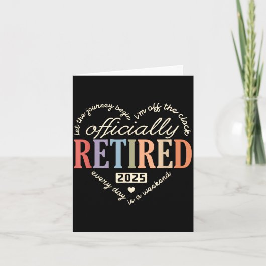 Carte Retired Ly 2025 Humor Funny Retirement Humor  (Devant)