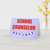CARTE RETIRED SCHOOL COUNSELOR (Fleur jaune)